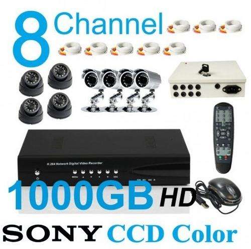 8 Channel CCTV Security Surveillance DVR System, 8 x Sony Cameras & 1TB Hard Drive! FREE SHIPPING!!