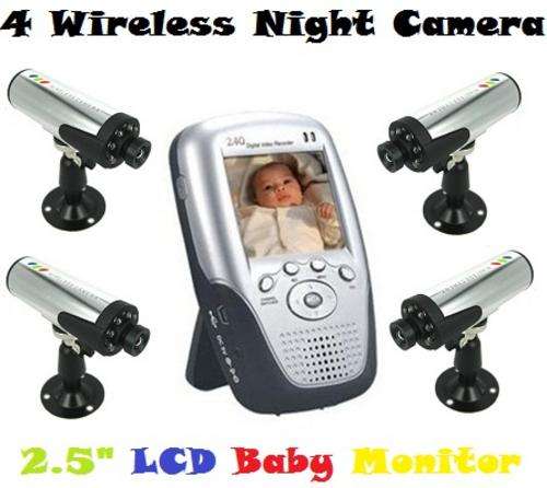 4 x Night Cam Wireless Baby Monitor Camera Recorder DVR - FREE EXPRESS SHIPPING!!