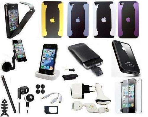 21pcs Accessories Bundle for iPhone 4G incl. Car Mount and Docking Station!