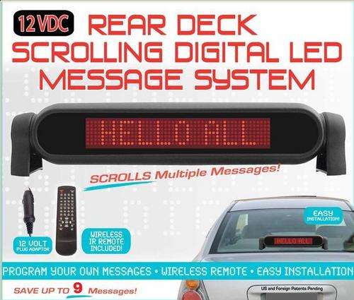 12v Digital Led Car  Message Sign $$ MAKE MONEY!!$$ - FREE EXPRESS SHIPPING!!!