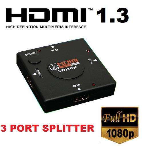 3 Port FULL HD 1080p HDMI Switch Splitter