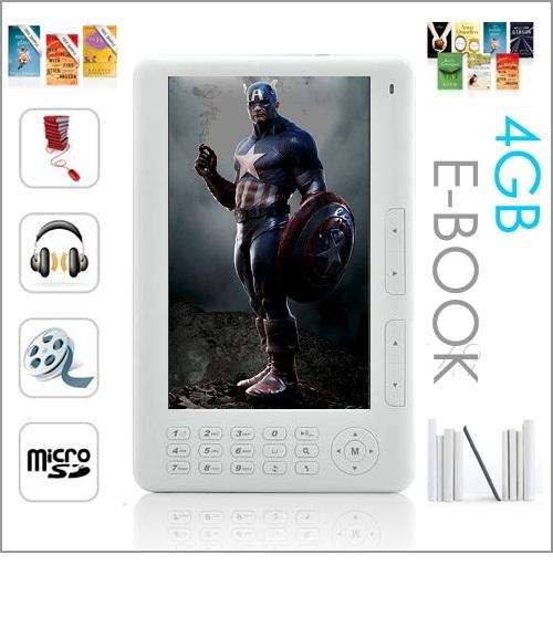 7" HD Ebook Reader MP3 MP5 FM Video Player 4GB