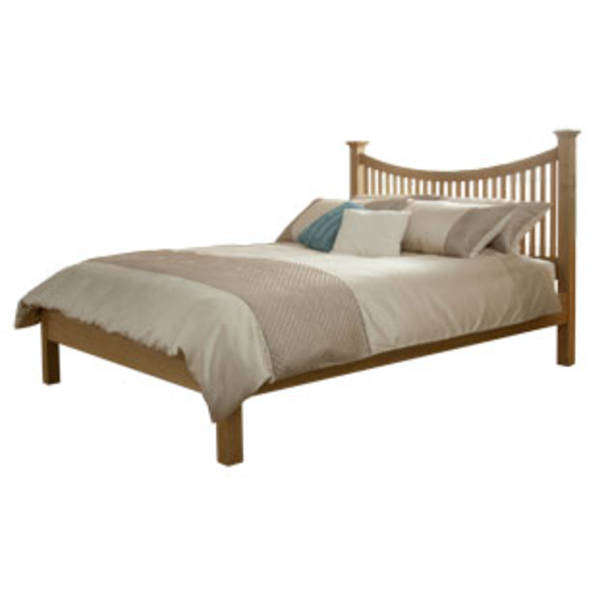 LOWEST PRICE - BRAND NEW - OAK VENEER DOUBLE-BED FRAME WITH A SLATTED SPRUNG BASE - FREE SHIPPING!!!