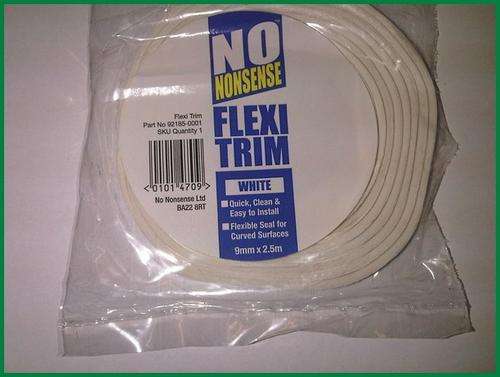 BRAND NEW - FLEXITRIM WHITE FLEXIBLE SEAL FOR CURVED SURFACES