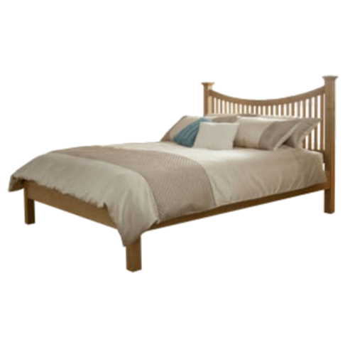 CLEARANCE SALE ON THIS BRAND NEW OAK VENEER DOUBLE-BED FRAME WITH A SLATTED SPRUNG BASE