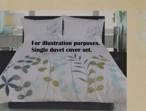 Applique embroidered duvet cover set (single) - Imported from UK - Warehouse Overstock