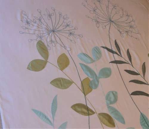 Applique embroidered duvet cover set (single) - Imported from UK - Warehouse Overstock