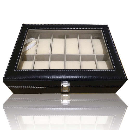 PU Leather Watch box (Holds 12 watches).