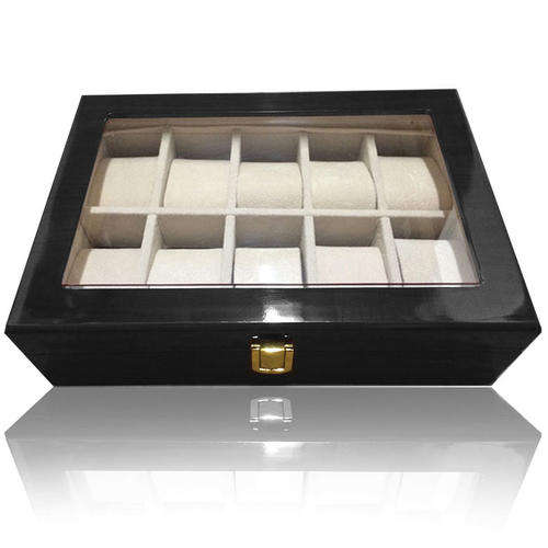 Wooden Watch Box (Holds 10 watches) BLACK