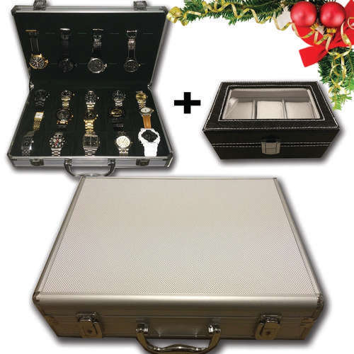 Metal watch brief case (Holds up to 23 watches)