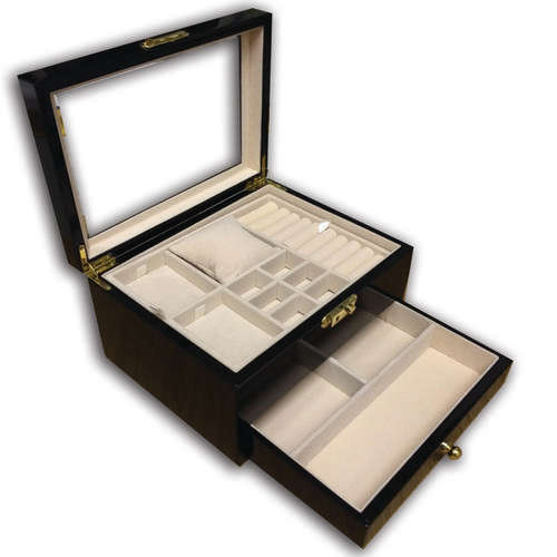 Wooden jewelry box (Black)