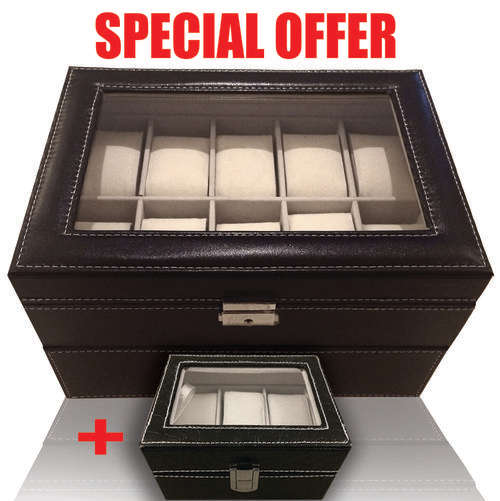 PU Leather Watch box (Holds 20 watches).