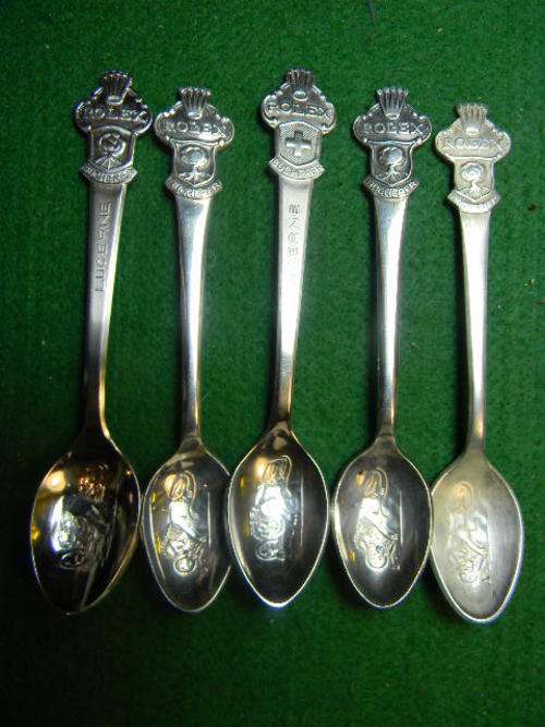 5 Rolex Bucherer spoons (2xcb  -3xcb6.9) silver. Bid per spoon to take all