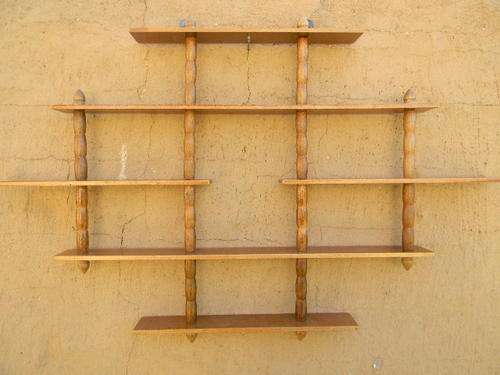 5 Tier Wooden wall  shelf as per pictures  bid per  one 5 shelf rack (new)