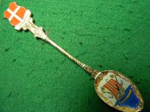 Danmark gold plated spoon in good condition