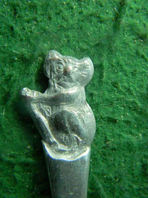 Souvenir spoon of koala bear as per pictures  Silver plated in fair condition
