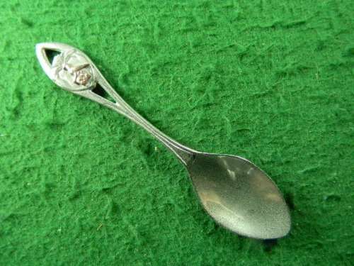 Silver plated spoon with Copper dove as per pictures