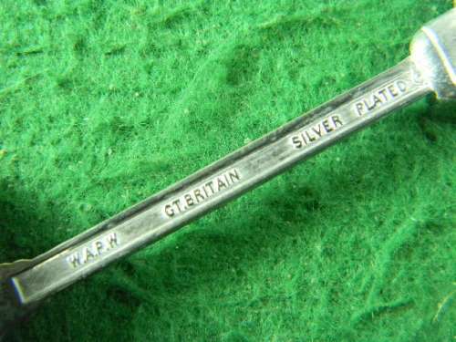 scotland spoon the two gem stones are lost as per pictures Silver plated wapw  in good condition