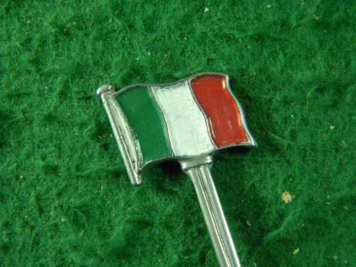 Flag   spoon  as per pictures  Silver plated  in good condition