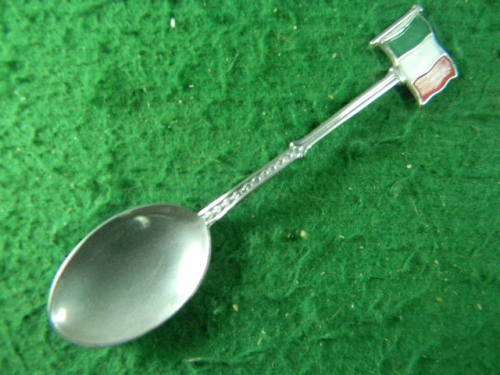 Flag   spoon  as per pictures  Silver plated  in good condition