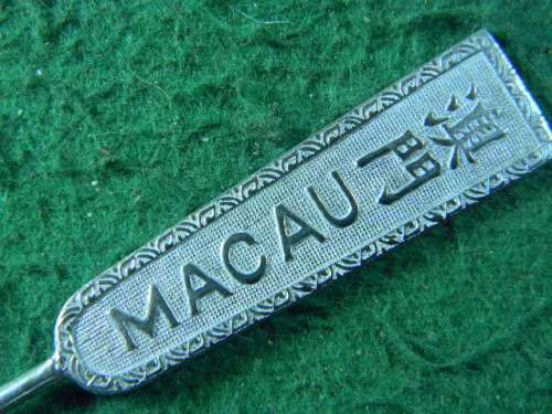 Macau  spoon silver plated in good condition as per pictures