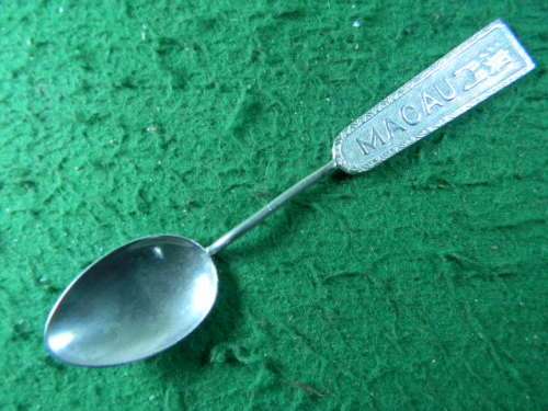 Macau  spoon silver plated in good condition as per pictures