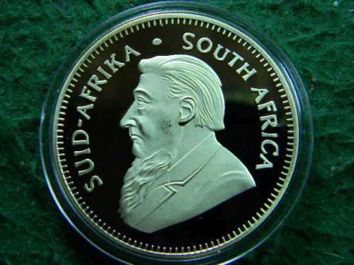 Kruger rand 1967 1 oz Fine gold coin gold plated not solid gold in plastic holder Souvenir