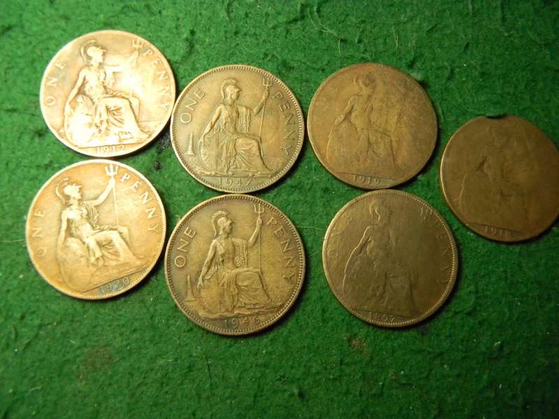 1900 one pennies 6 off as per pictures  one 1897