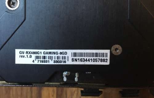 Gigabyte RX480 8G