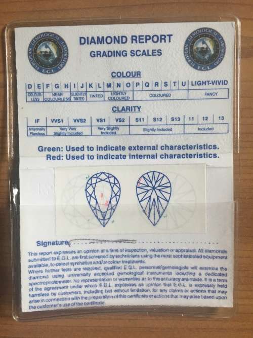 0.402 Pear shape diamond