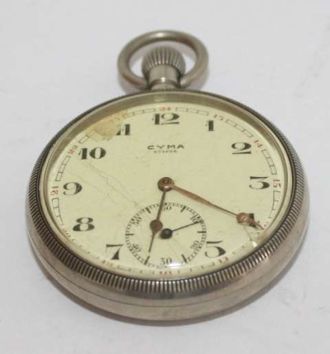 Cyma Suisse Pocket watch-Working-Damage at Eleven o'clock