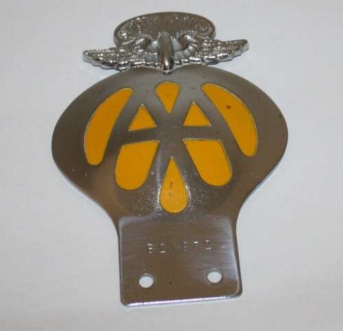 A.A.Badge-South Africa-Reverse Side-Suid Afrika-Rare to have both English and Afrikaans