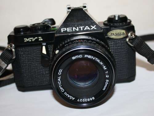 Pentax MV 1-S.L.R. Camera with Case and UV Filter