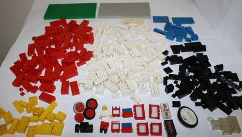 Lego Building Blocks-Original- All 'Lego' Emblem/Mark- Three Hundred and eighty nine Pieces.
