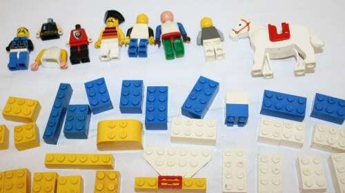 Lego Building Blocks-Original- All 'Lego' Emblem/Mark- Three Hundred and eighty nine Pieces.