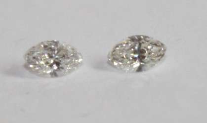 Marquise Cut Diamonds..Matching Pair...Colour-F-vs/2