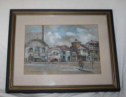 Armitage,M-Watercolour and Gouache "A Street Scene with two Figures"
