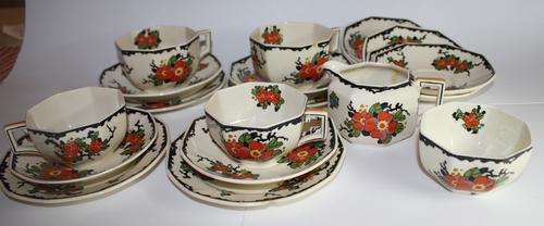 Royal Doulton-Rn 597,783-Tea and Coffee Cups and Saucers,plus Cake plates-18 Pieces