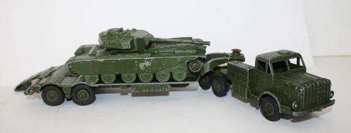 Dinky Thornycroft MIGHTY ANTAR--Tank Transporter-Plus Centurion Tank-651.