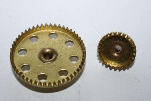 Meccano Parts-Contrate Wheels-Two-No28-38mm..No29-19mm