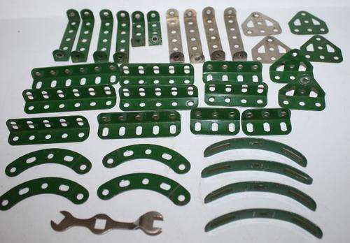 Meccano Parts-Combo-Strips/Trunnion's/Girders plus Spanner.