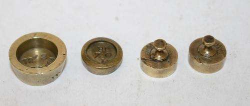Weights-Brass-1x TR.2oz(22) 1x .1ozTR..2x 2 DWT(two Germany stamped)