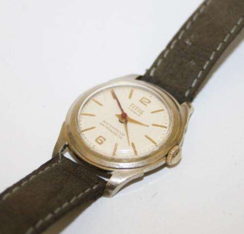 Titis-17 Jewels-Waterproof-Antimagnetic-Gold Plated.