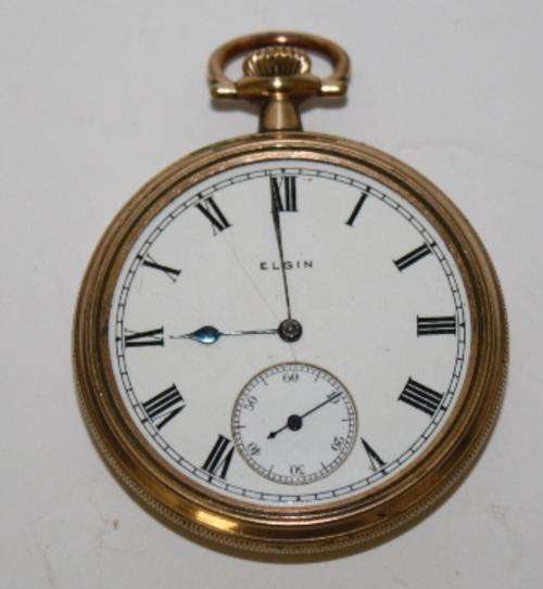 Elgin Pocket Watch Gold Plated.