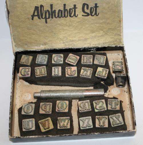 Leather Alphabet Stamp Set #8130 1/2"-Craftool Co-Vintage-26 letters