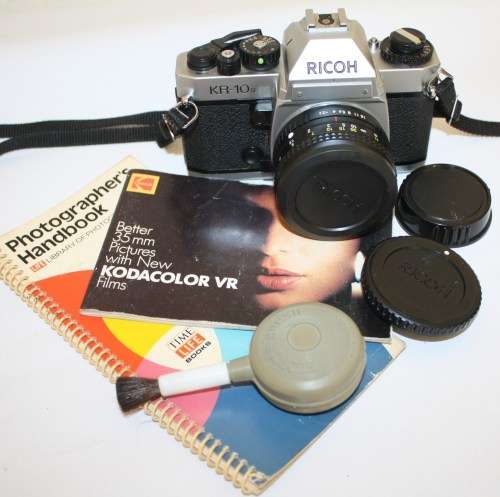 Ricoh KR-10se S.L.R. Camera-Good Cosmetic Condition-Including Bag,Lens Caps,Blower Brush and Books.