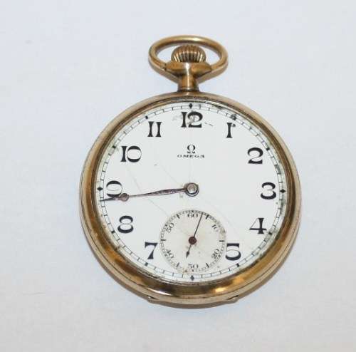Omega Pocket Watch-Serial No-5959223-Gold Plated-49mm Across-Working
