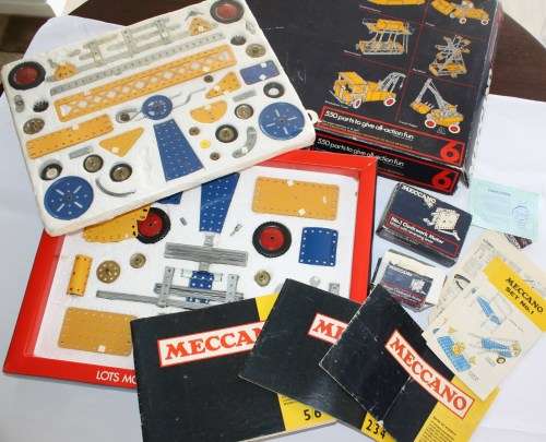 Meccano No 6 *Complete* plus No 1 *Clockwork Motor*plus *Magic Clockwork Motor*.