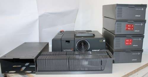Slide Projector**Reflecta Diamator 'AF'-Made in Germany Agomar 90mm f/2.8 Lens-Incl 10 Magazines