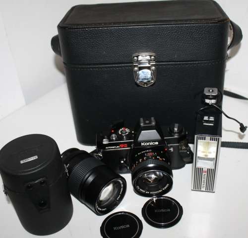 **Konica Autoreflex TC** Konica Hexanon AR 50mm f 1.7 Lens....Incl 135mm f 3.5 Lens